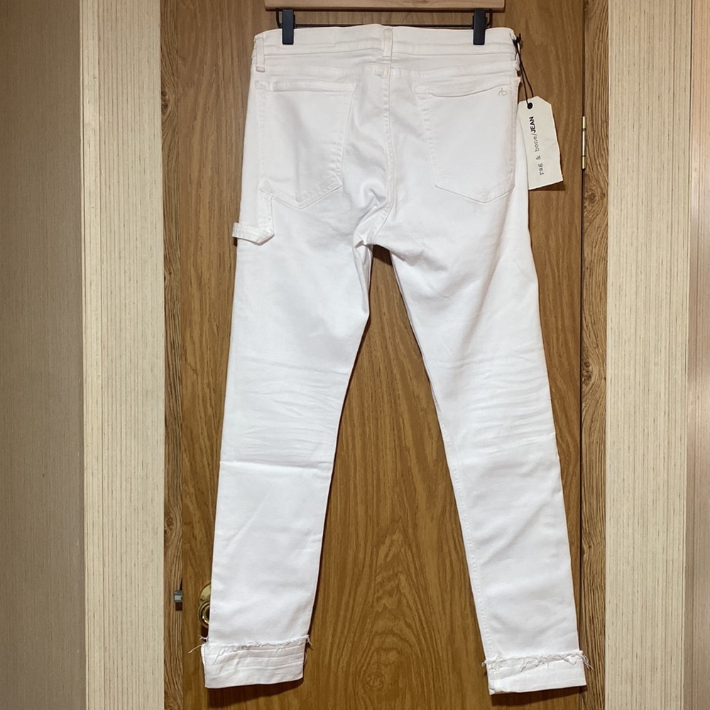 Rag & Bone Carpenter Aged Bright White Dre Jean Size 29 - Picture 3 of 12